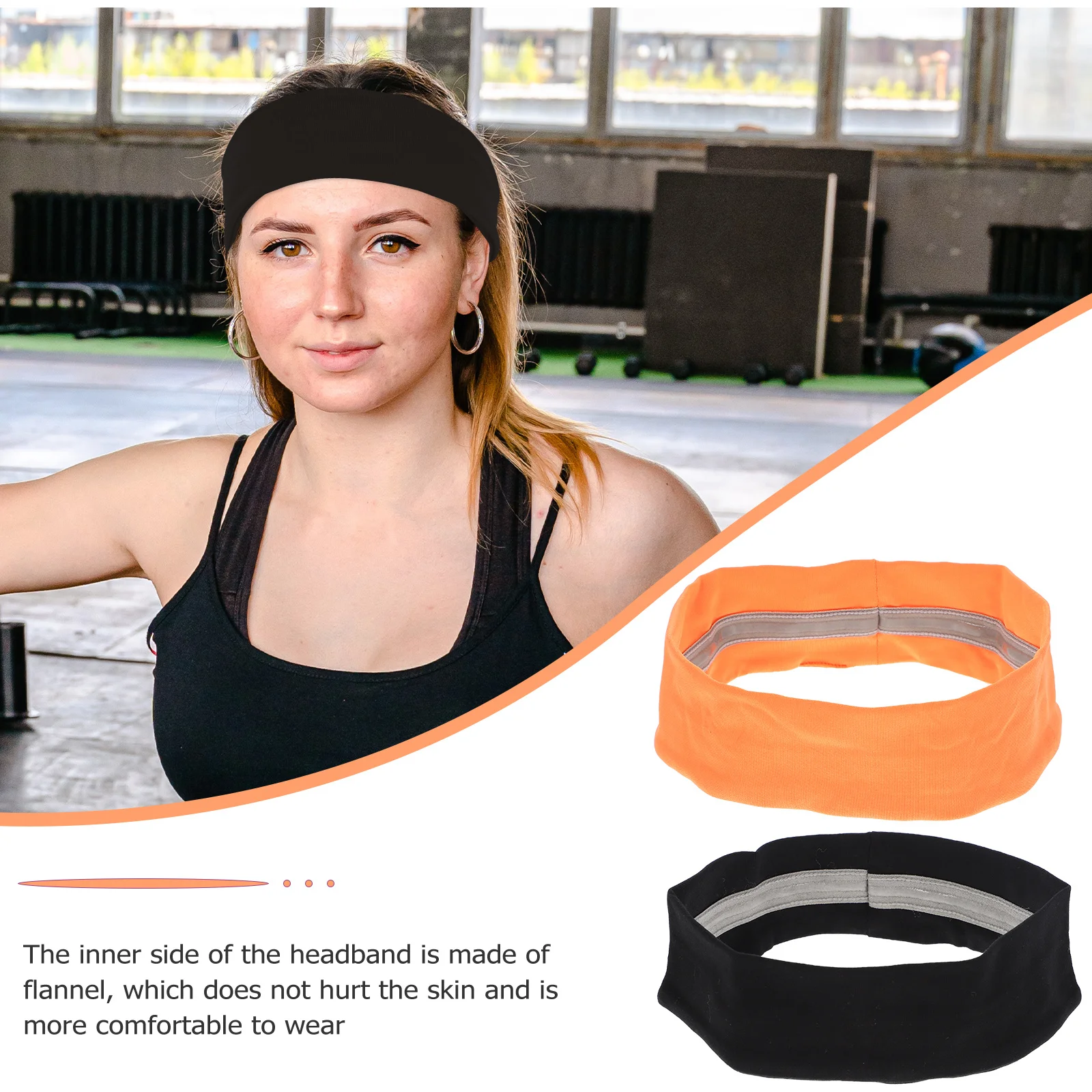 

2 шт., спортивная повязка на голову для бега, быстросохнущая эластичная впитывающая пот повязка с широкими полями для фитнеса, йоги, повязки для женщин и мужчин