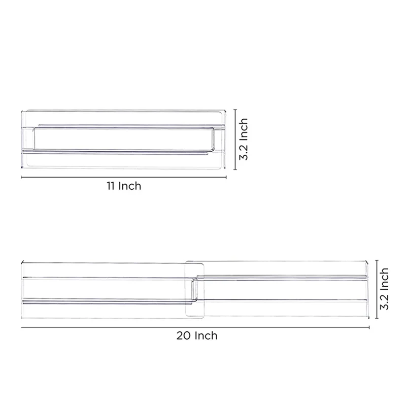 2025+ Adjustable Storage Drawers Divider Retractable Plastic Drawer Partition Holder Household Stationery Socks Finisher
