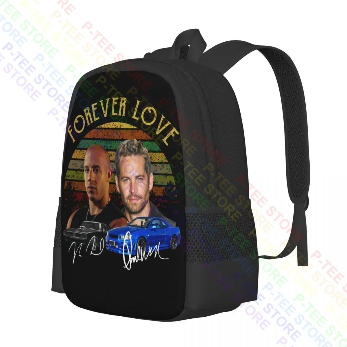 Dominic Toretto And Brian Oconner Fast And Furious P-549Backpack Large Capacity School New Style