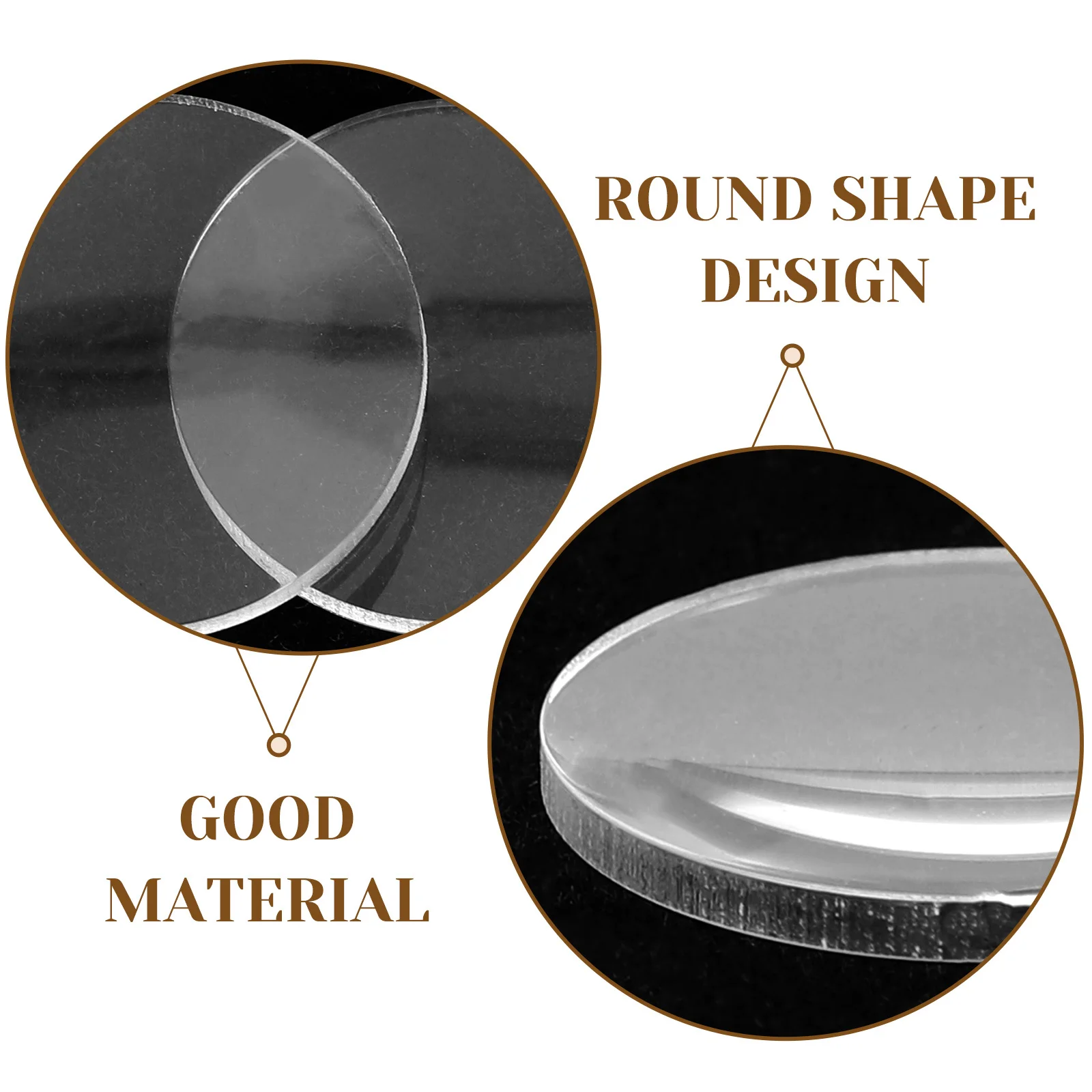 

20pcs Convex Lens Acrylic Magnifying Lens For Magnifier Making Tools Clear Portable Replacement Durable Viewing Enhancement