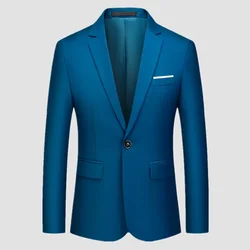 Boutique Fashion Suit Men's Slim Groom Wedding Suit Jacket Business Office Suit Casual Solid Color Suit Jacket