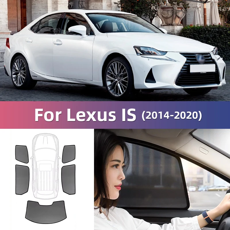 

Магнитный автомобильный солнцезащитный козырек для Lexus IS 2014-2020 250 350 H, передняя ветровая занавеска, задняя боковая детская Солнцезащитная занавеска