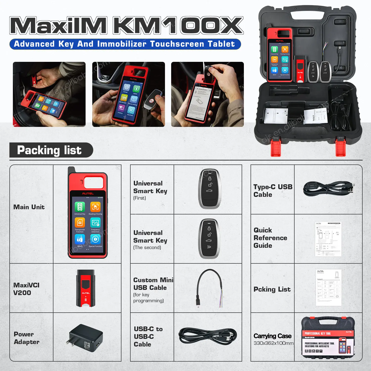 Picture 7: Autel MaxiIM KM100 X E Key Programing  2 Scanner Code Reader Automotive Key Programmer Car Diagnostic Tools Altar KM100X