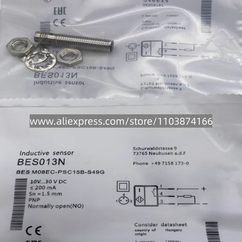 

3PCS New Proximity switch BES M08EC-NSC15B-S49G BES M08EC-PSC15B-S49G