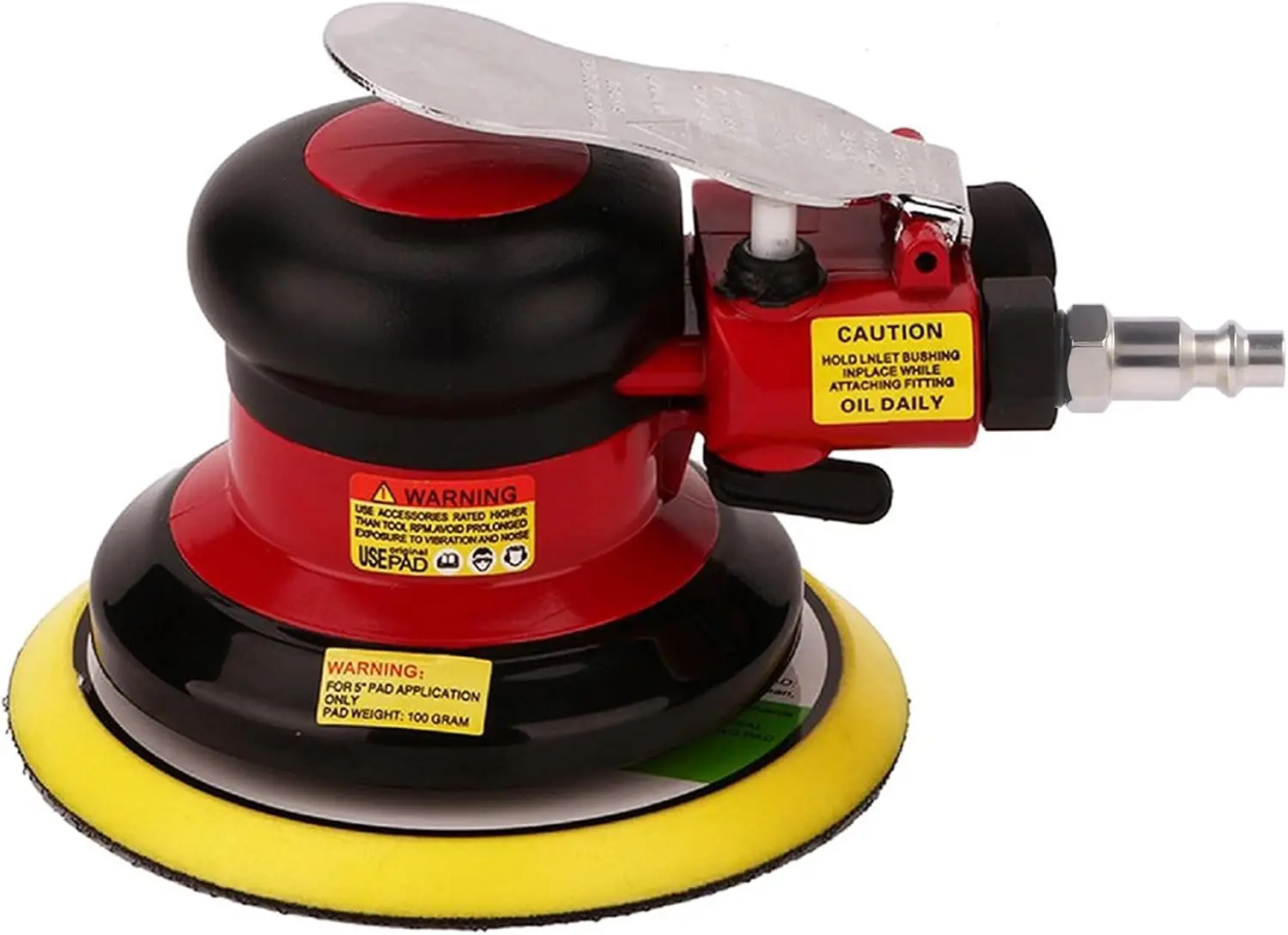 

Professional Air Random Orbital Palm Sander, Dual Action Pneumatic Sander, Low Vibration, Heavy Duty