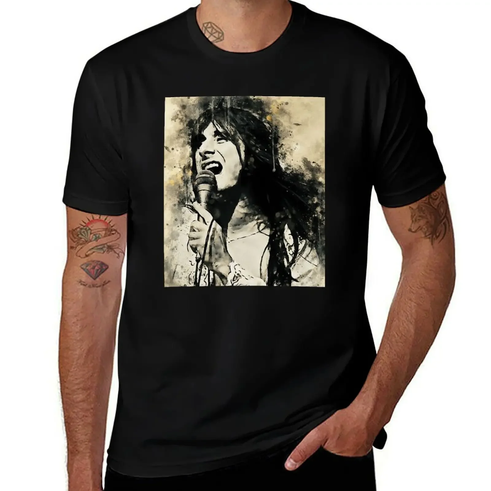 

Steve Perry Fanart T-Shirt oversized blanks new edition mens tall t shirts