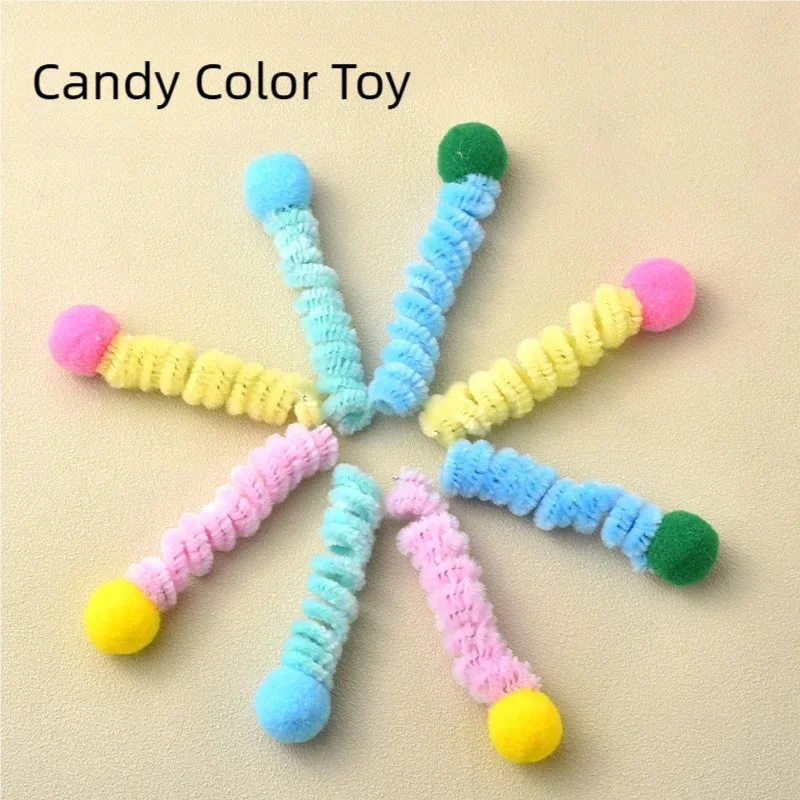4Pcs Interactive Cat Spring Toys Colorful Random Solo Play Pet Engaging Boredom Relief Feline Entertainment