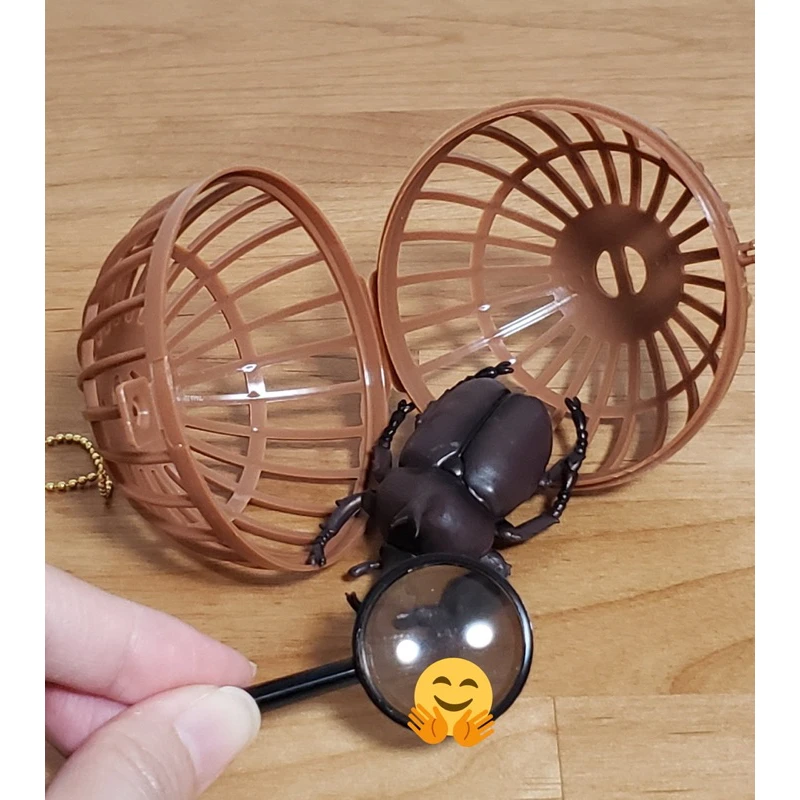 ألعاب كبسولة Yell مجموعة خنفساء نابضة بالحياة عينة زووم مع مكبر 12 نوعًا على شكل صافي على شكل قذيفة الحشرات شخصيات مصغرة