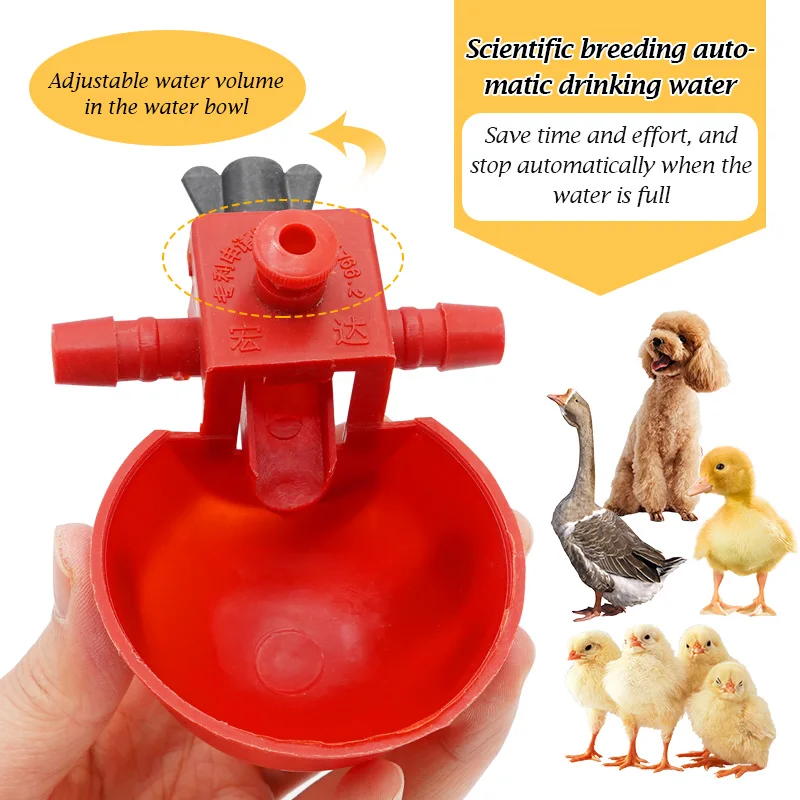 Automatic Bird Coop Feed Poultry Water Drinking Cups Plastic Chicken Fowl Drinker Cups Hanging Drinker 5/10/20/30/50 Sets