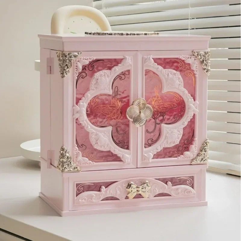 Acrylic Jewelry Display Boxes Necklace Rings Storage Case Large Capacity Jewellery Packaging Box Necklace Organizer Cases