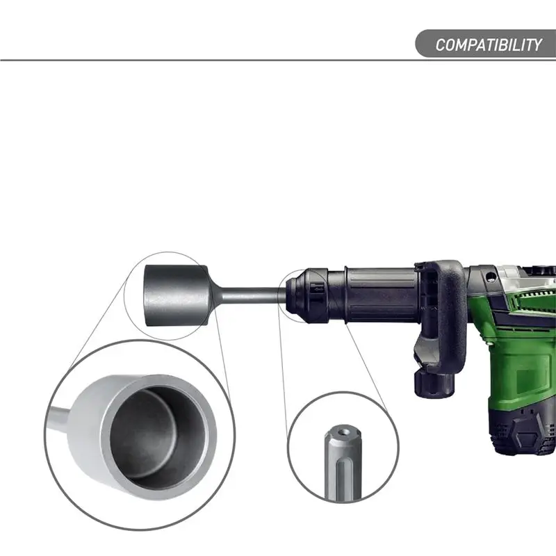 ABGG-SDS Max T-Post Driver Attachment, 2 Inch Diameter Head, For Use With SDS-Max Rotary And Demolition Hammers. For T-Posts