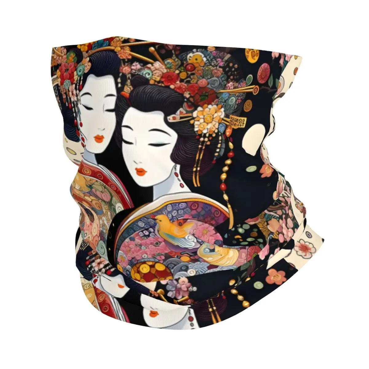 Geisha Is A Symbol Of Japan Thin Wrap Scarf Bandana Neck Gaiter Face Cover Headband