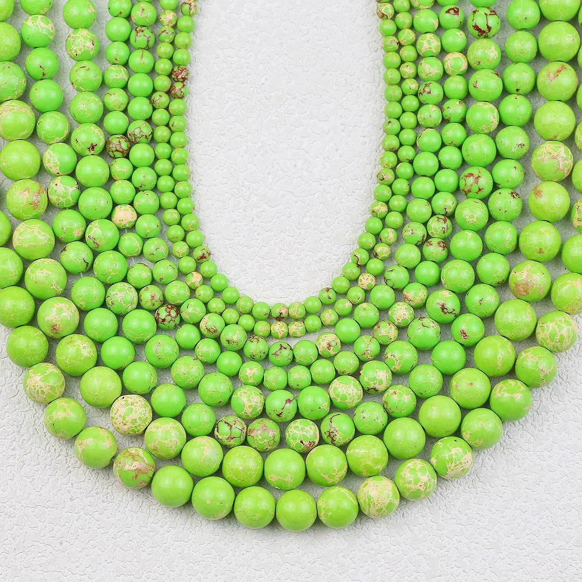 Bright Green Imperial Jasper Stone Spacer Beads 4/6/8/10mm Round Loose Beads For Jewelry Making Diy Earrings Bracelets Necklaces