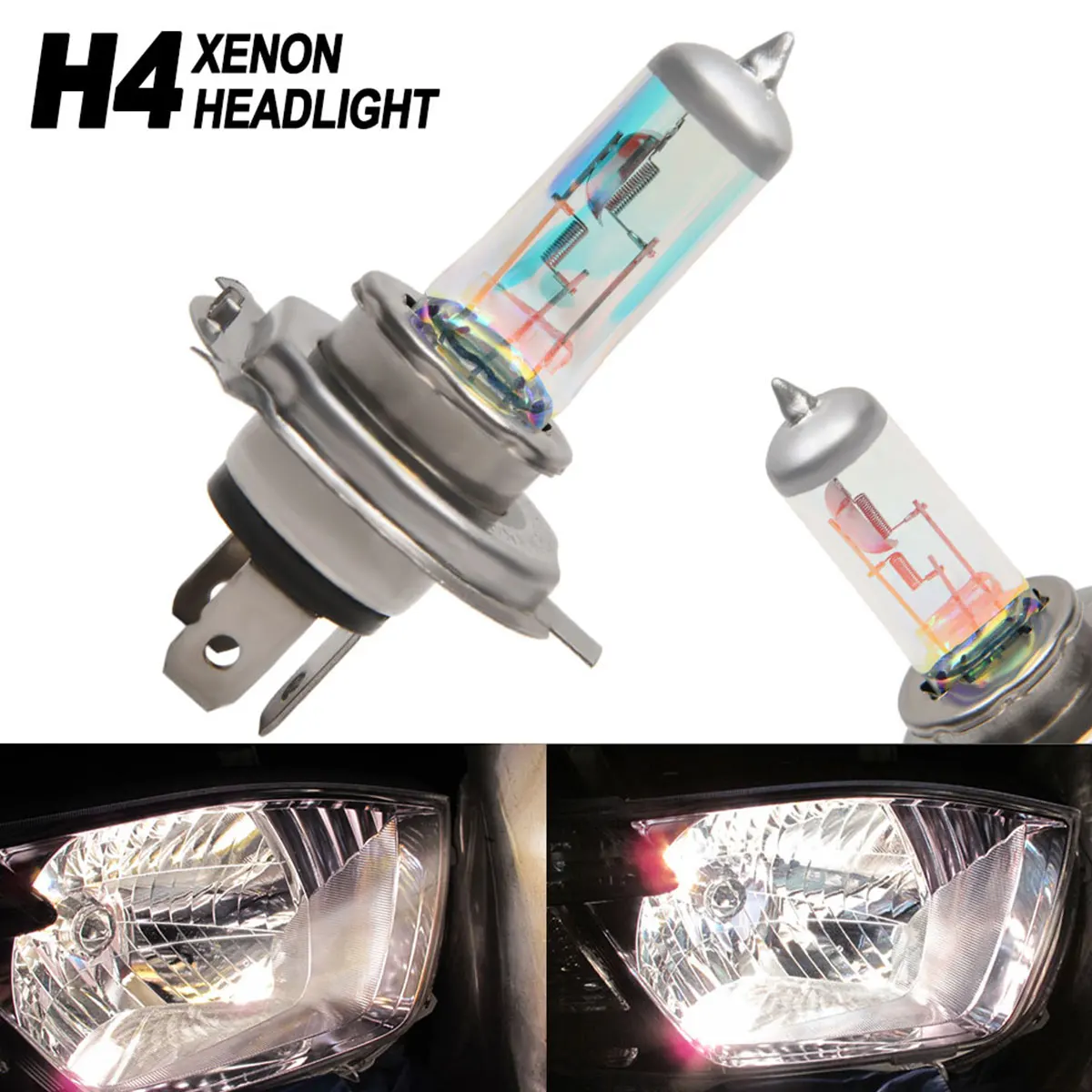 1/2 Pcs H4 Halogen Headlight Bulb for Car Motorcycle H4 Fog Light Far Near Light Bulbs General Purpose Replacement Accessories