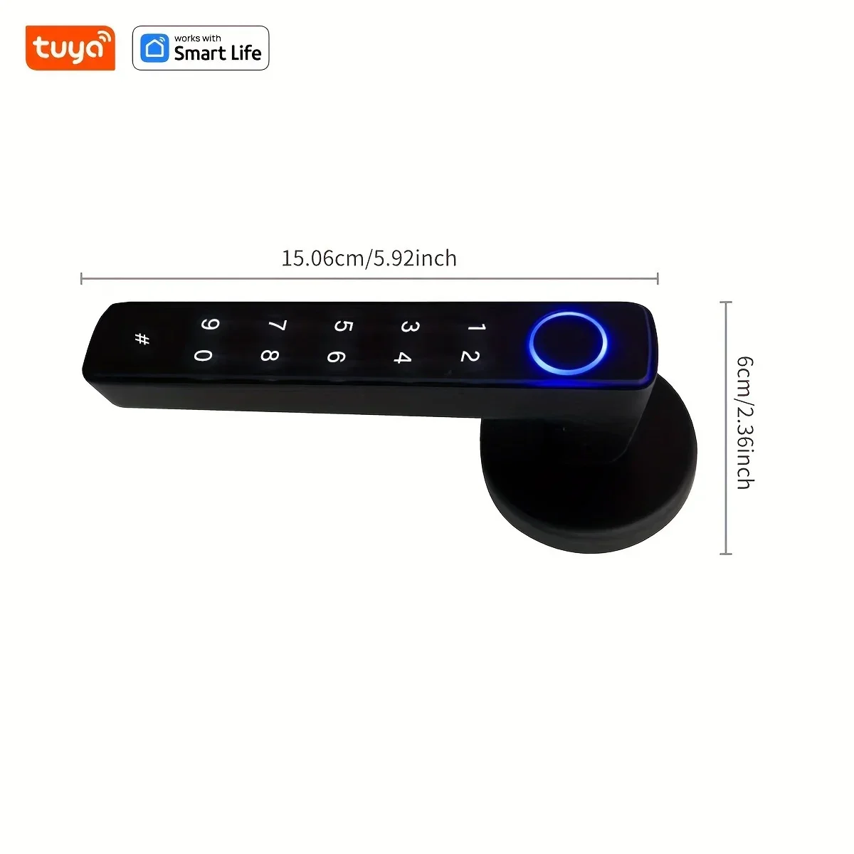 YFK Tuya Bluetooth Biometric Electronic Lock Smart Fingerprint Password App Unlock Intelligent Door Handle Lock Home Security