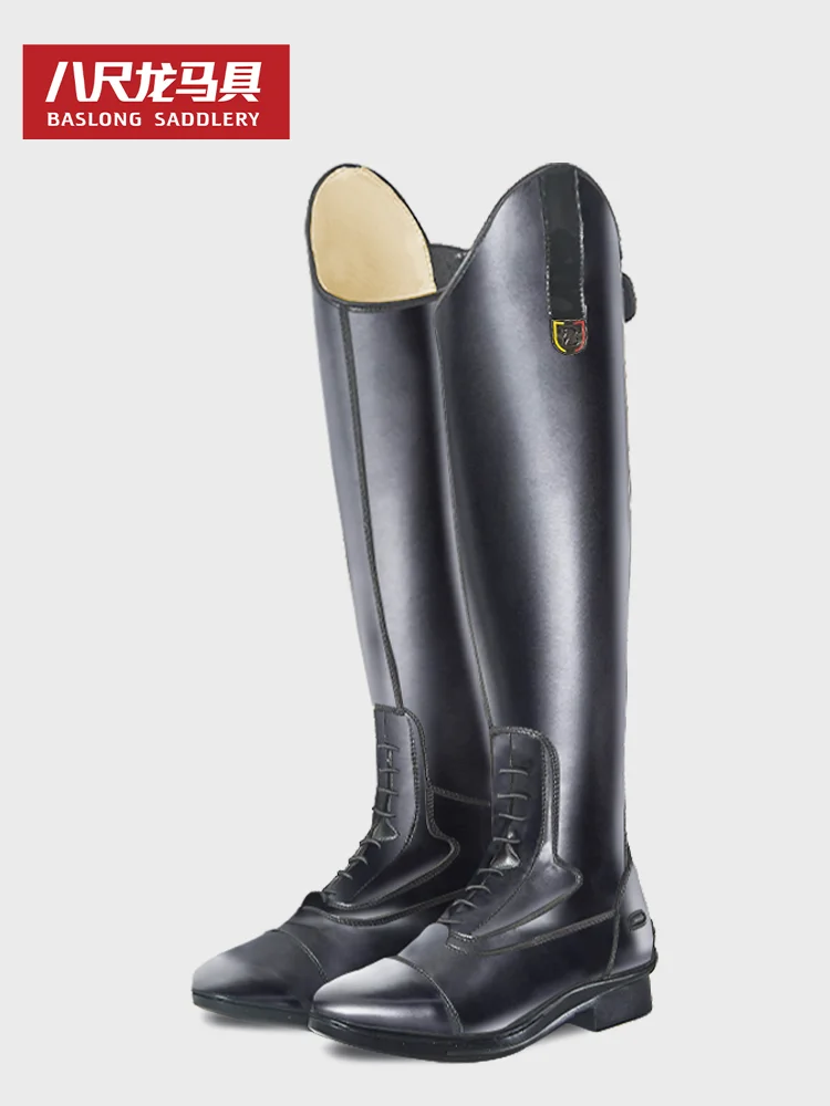 

Professional equestrian cowhide high boots 라이딩부츠 men's and women's outdoor riding boots
