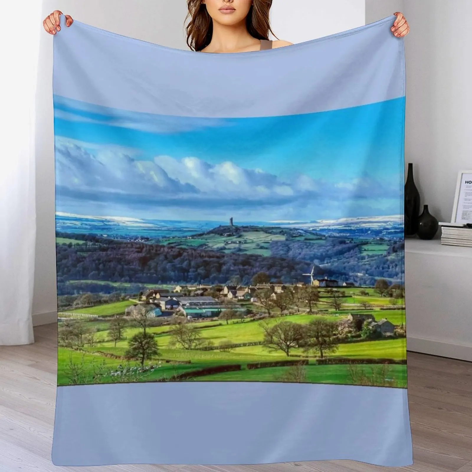 

Castle Hill Landscape Throw Blanket Shaggy Luxury St Hair Blankets