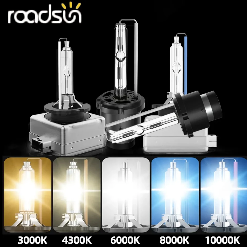 roadsun 2Pcs D1S D2S D3S D4S Xenon Headlight HID Car Bulbs 35W D1