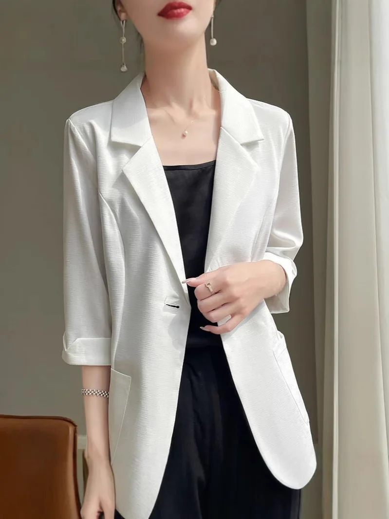 Vêtements populaires coréens Style vieil argent femme Blazer noir dame manteau froncé café marine velours cadeau simple boutonnage gris jeunesse
