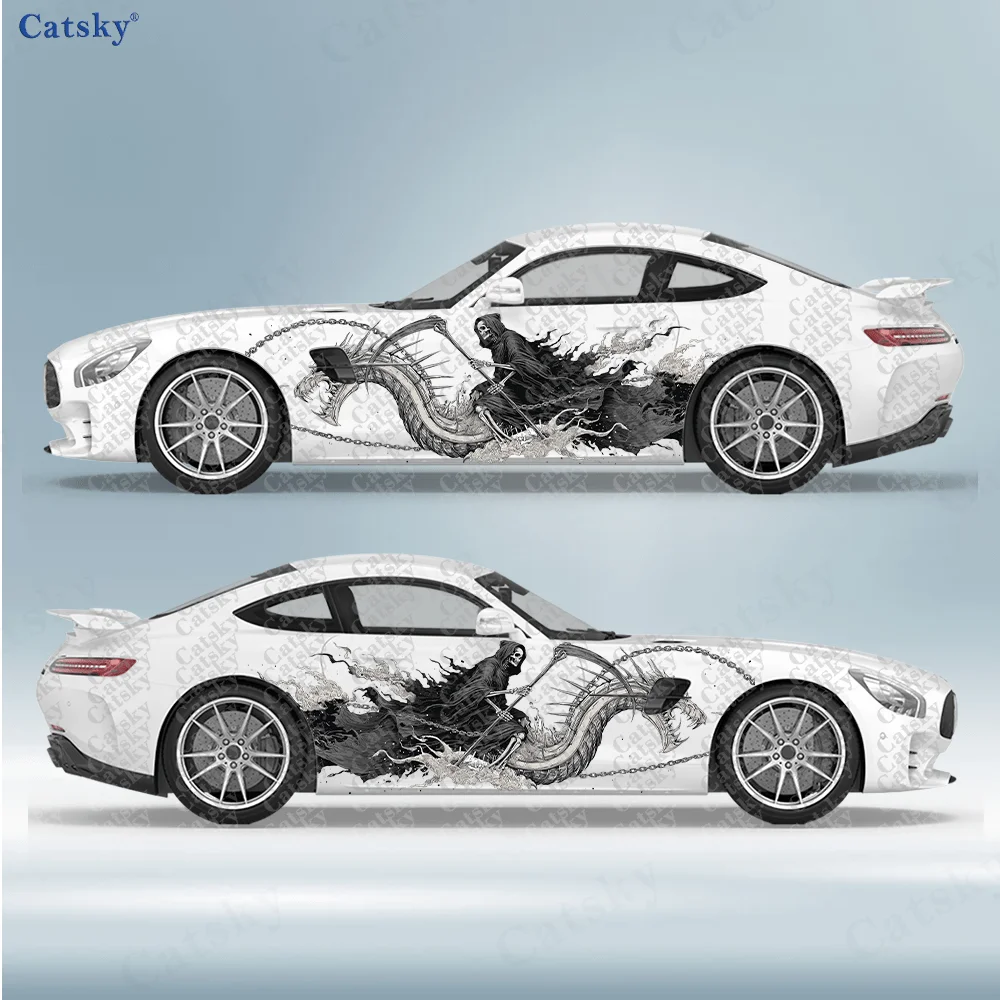 

Death God Skeleton Dragon Car Vinyl Wraps Decal Self-adhesive PVC Sticker Suitable for Trucks SUV Decor Auto Accessories Gift