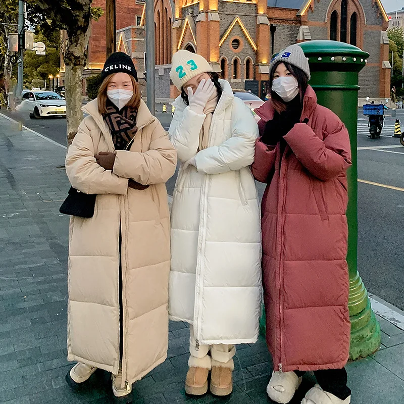 Cappotto invernale allentato nuovo stile coreano invernale 2023 da donna con piumino allungato alla caviglia