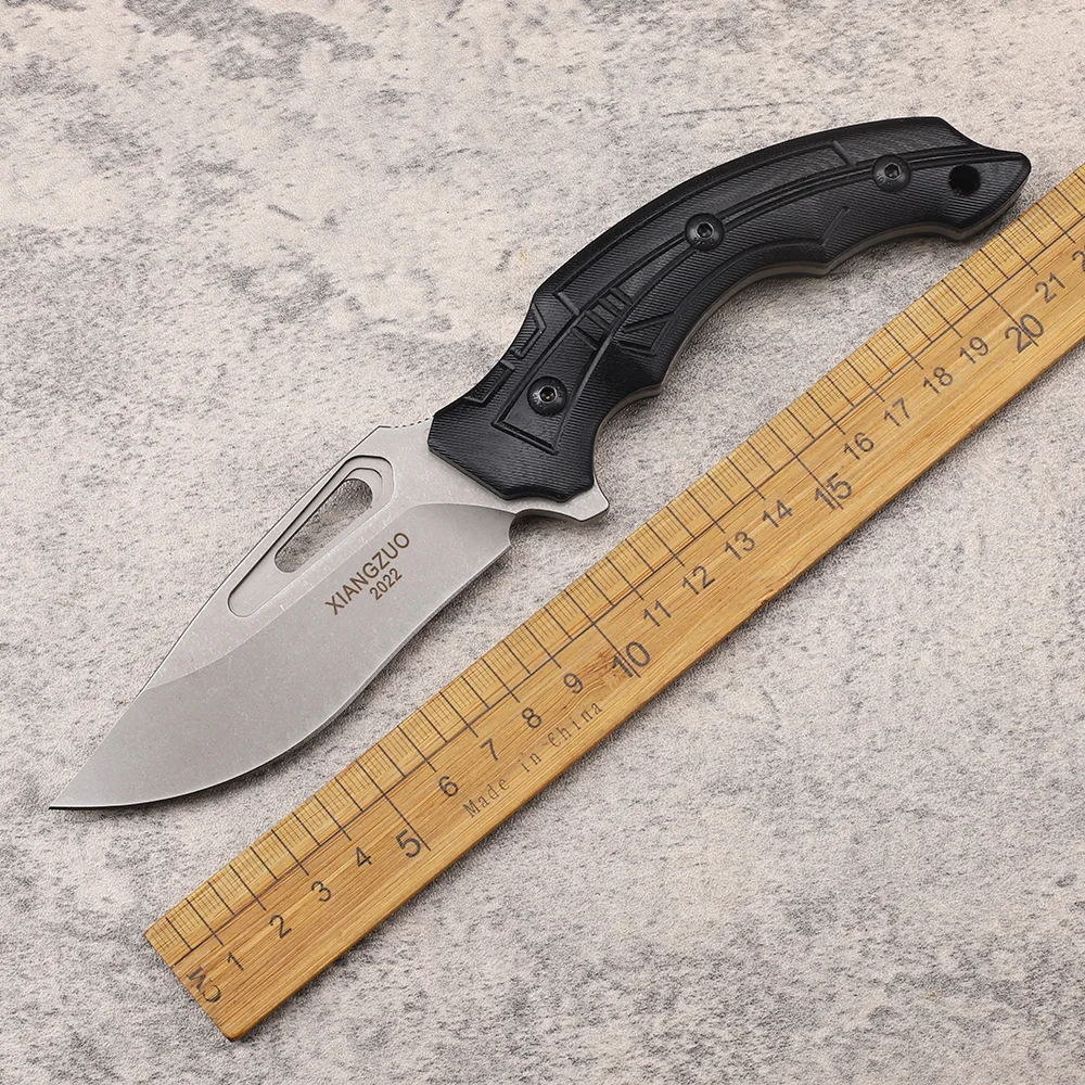 

D2 стальной лист с фиксированной ручкой G10 кухонный Кемпинг Самооборона Охота Альпинизм Рыбалка EDC инструмент нож
