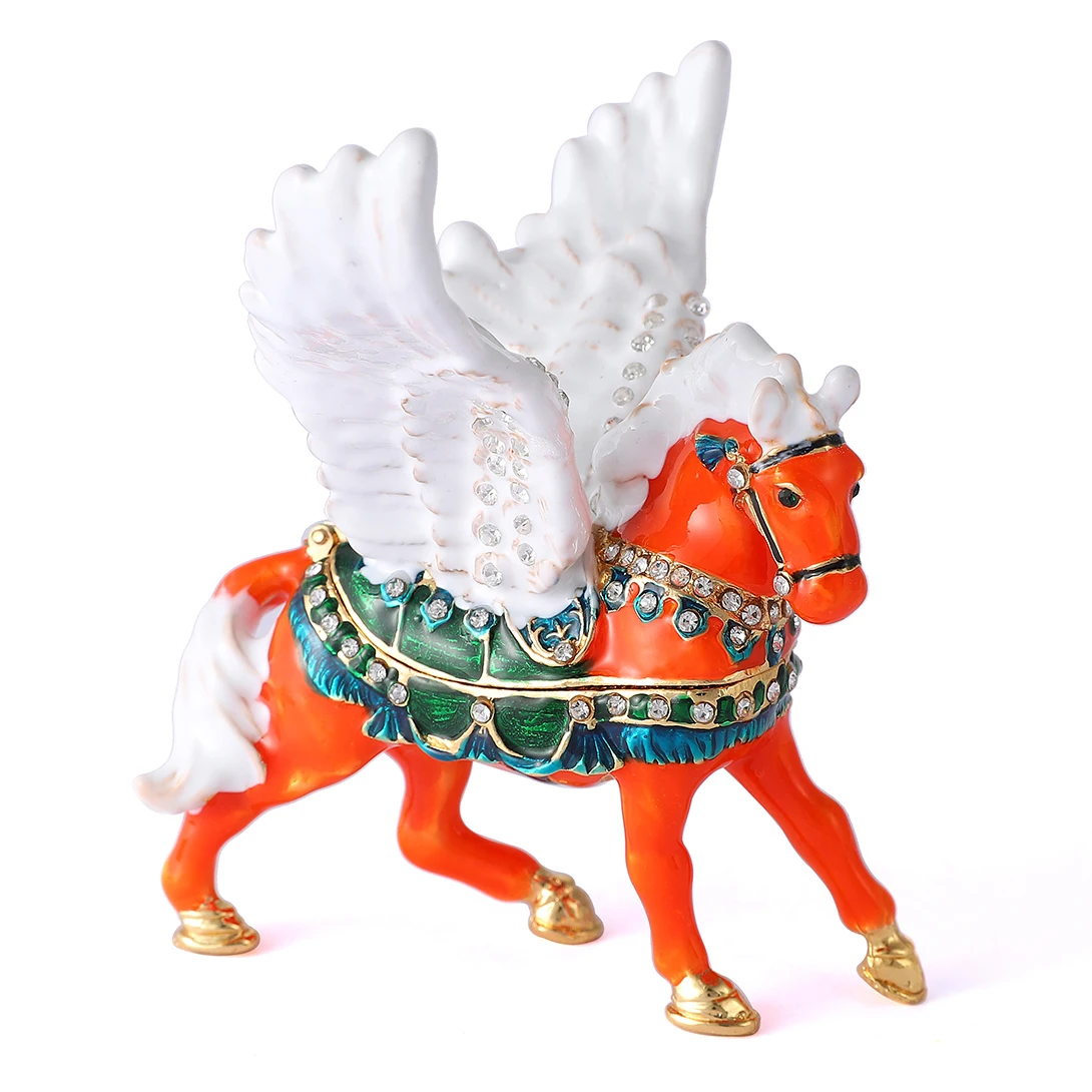 QIFU Colorful Pegasus Craft Horse Home Decoration for Gift