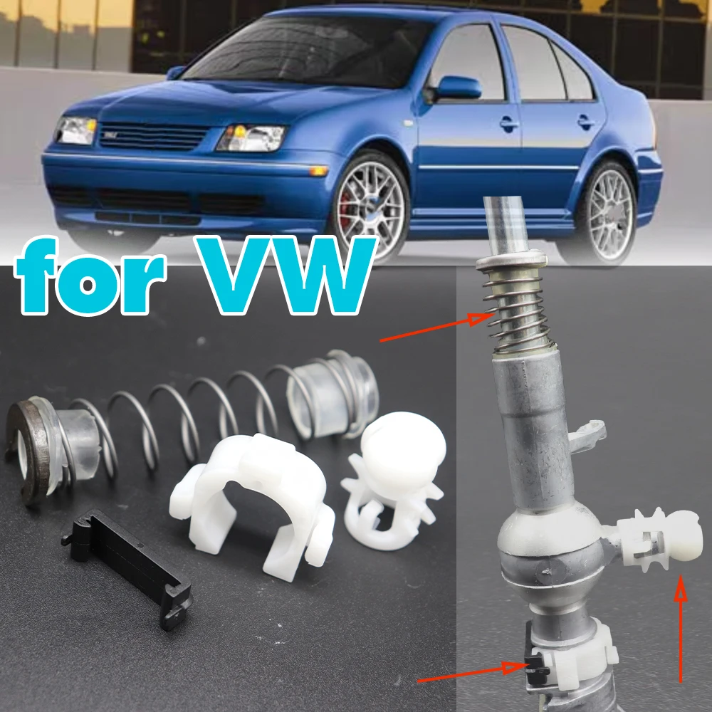 Gear Shift Selector Relay Lever Shaft Stick Spring End Bushing Kit Manual Trans for VW Jetta Passat Touran Lock Washer Bracket