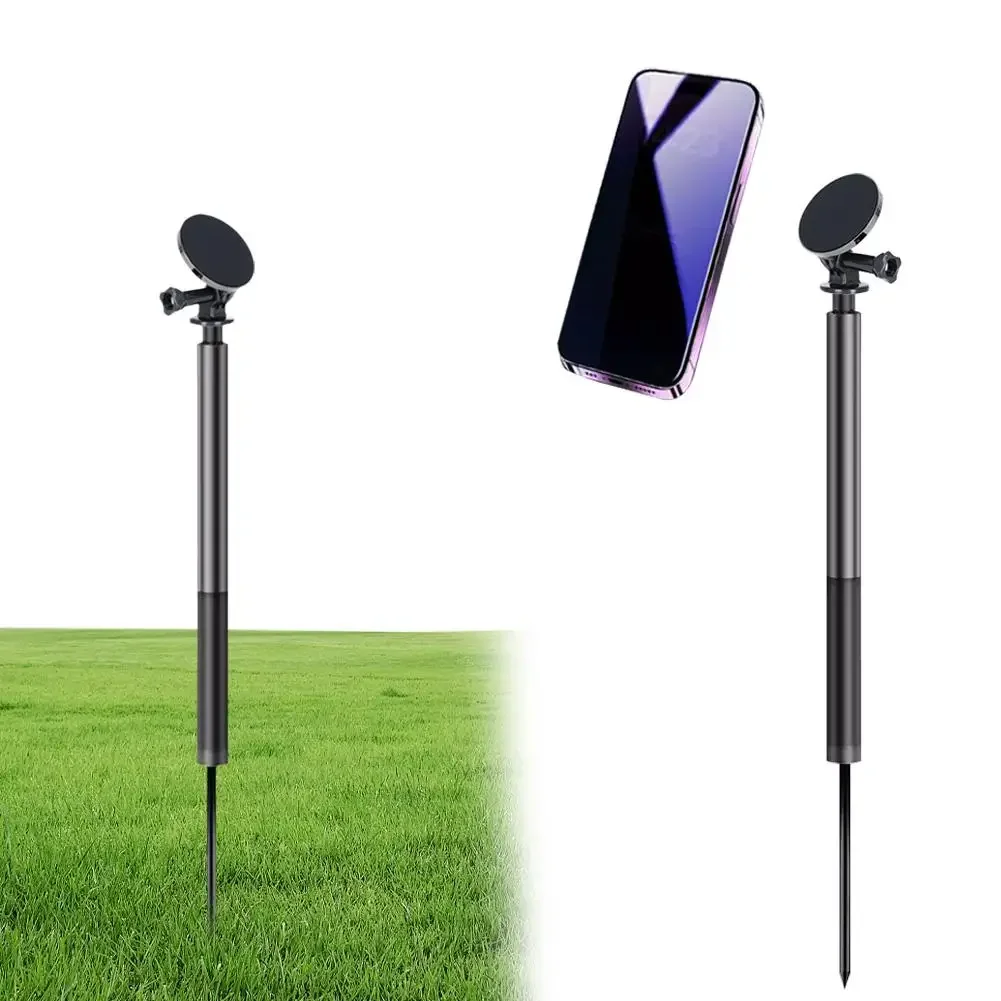 

Ground-mounted Magnetic Mobile Phone Holder For Golf Mount Stand Tripod Extendable Selfie Stick Plug Stand For Smartphone D6k2