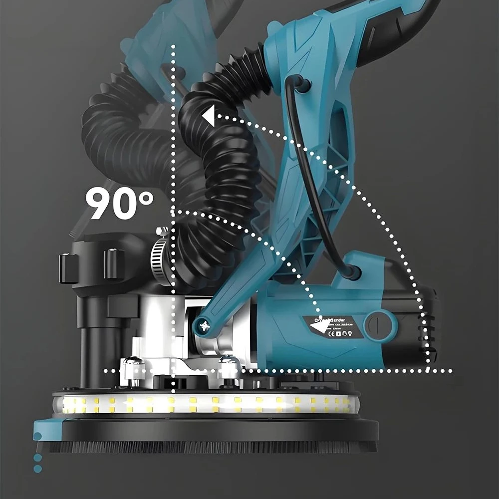 

S1P-ZY-230A Electric Wall Sander Wall Putty Sander Machine Self-absorbing Dust Double Lamp Long Pole Wall Grinder