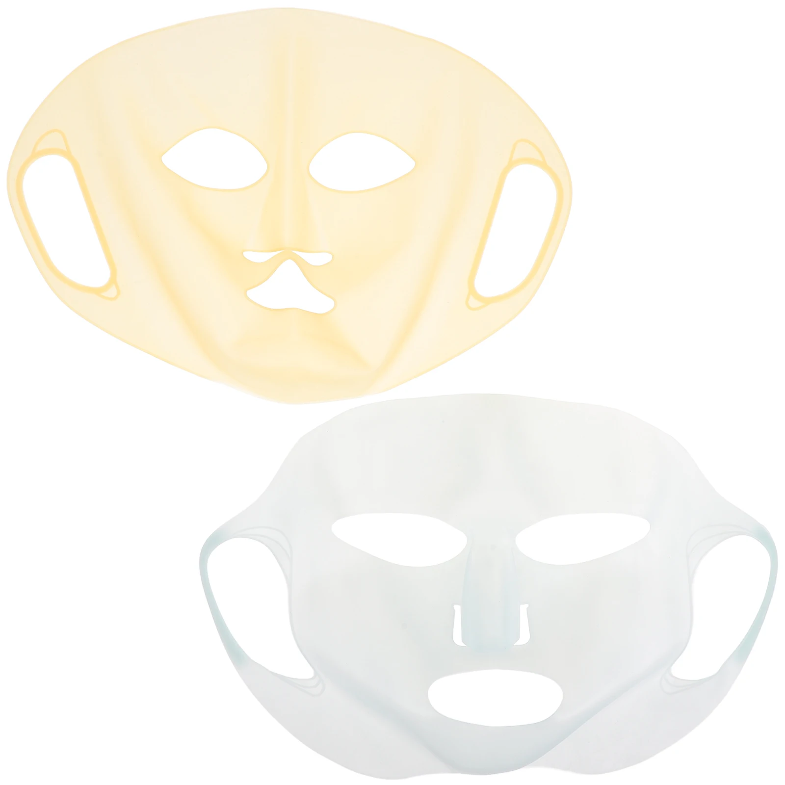 

2PCS Silicone Mask Reusable Silicone Face Mask Cover Women Beauty Skincare Tool Moisturizing Facial Mask Holder for Sheet Masks