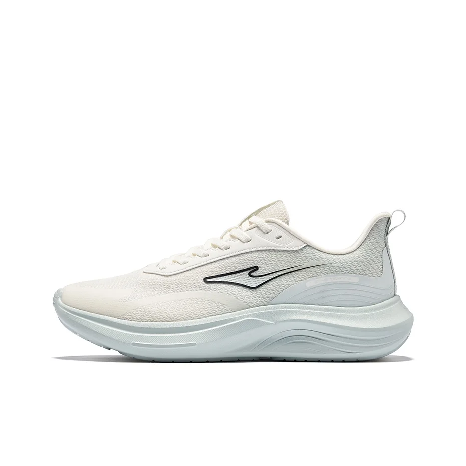 Erke Yun Yi Cushioning Breathable Rebound Low top Casual Running Shoes Men's White Light Gray Green 51125203310-009