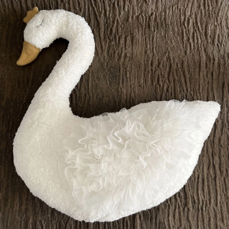 Newborn Baby Photoshoot Props Posing Pillows Swan Shape Cushion Pad for Infant Baby Photography Props Accessories