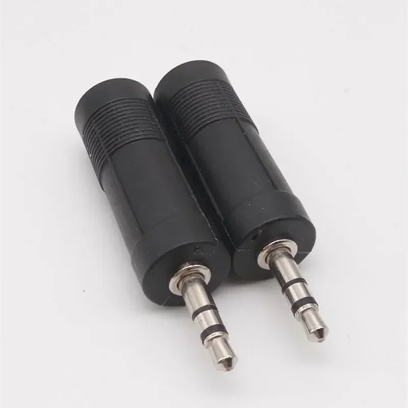 2pcs 3.5 Double Rotor 6.5 Adapter 3.5 Revolution 6.5 Female 6.5 Female to 3.5 Male Audio Signal Converter Small to Large