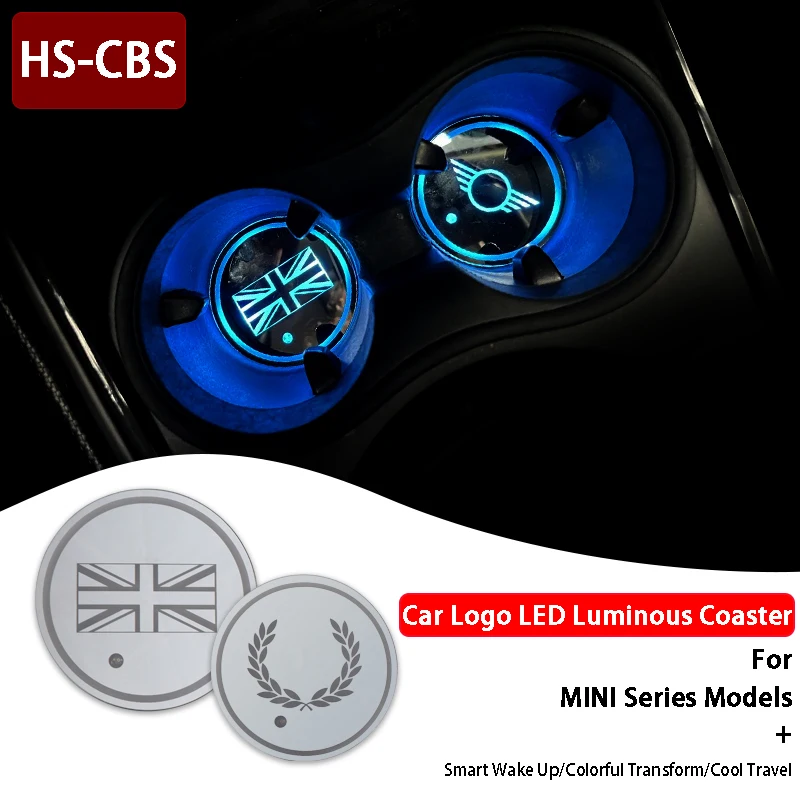 

LED Car Cup Light Luminous Coaster Water Cup Pad For M Coope r F 54/55/57/58/60 R 50 R 52 R 55 R 58 R 59 R 60 LED Accessories