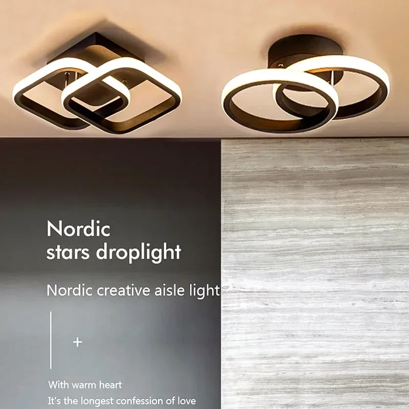 Moderne LED-Deckenleuchte, Gangleuchte für Flur, Treppen, Eingang, quadratische Küche, minimalistischer Stil, Lichter für Innenbeleuchtung
