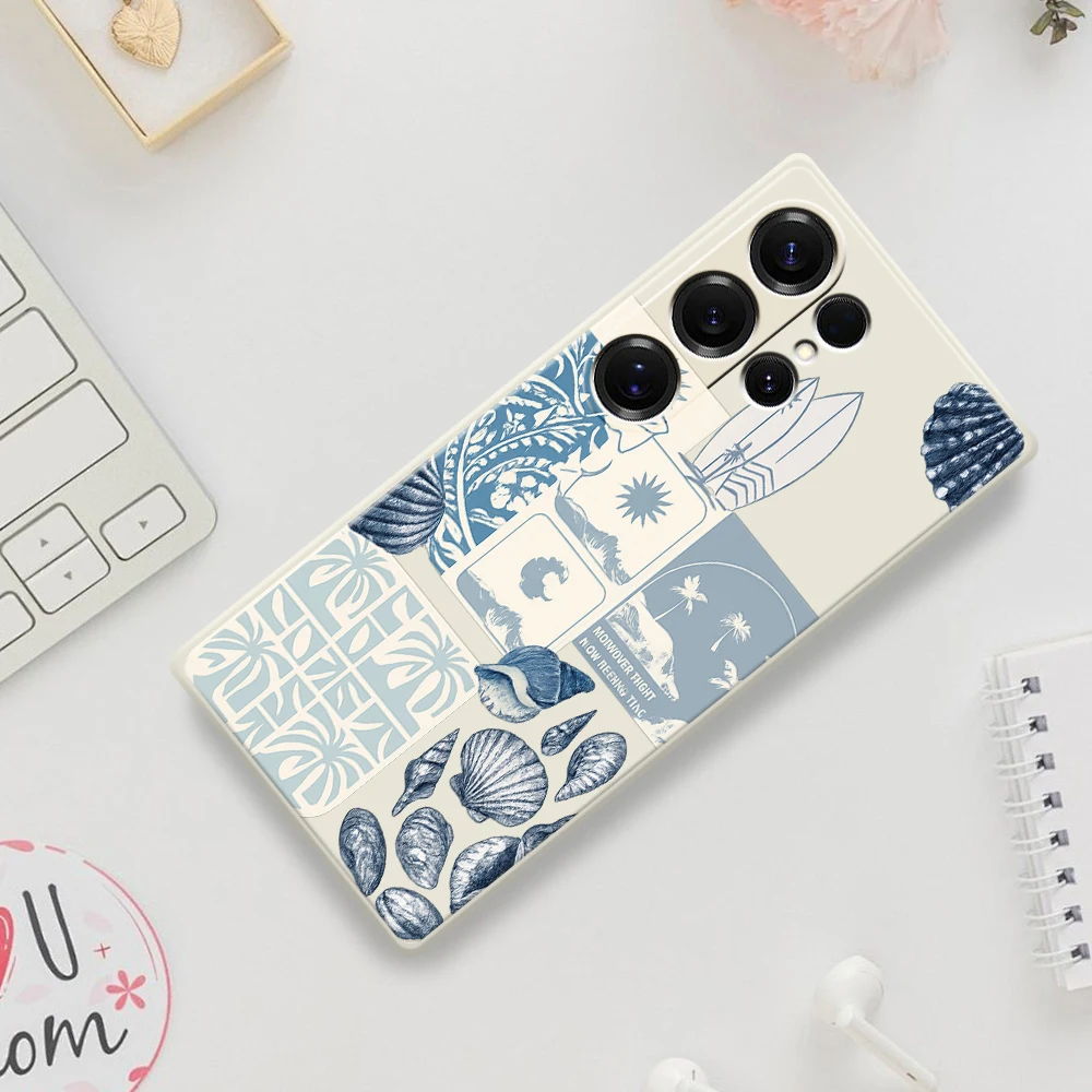 Capa de telefone móvel estilo praia para samsung galaxy a56 a32 a23 a22 5g a32 a23 4g a55 a54 a53 a52 a51 a35 a34 a31 a25 capa macia