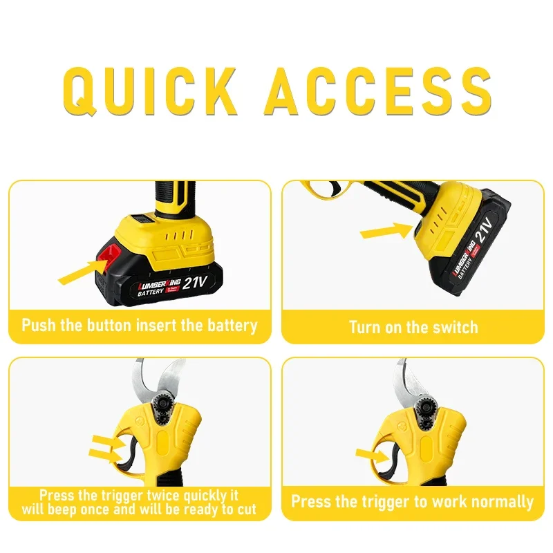 Gunting Pemangkas Bertenaga Baterai Listrik Tanpa Kabel Lithium Pemangkas Listrik Portabel Taman