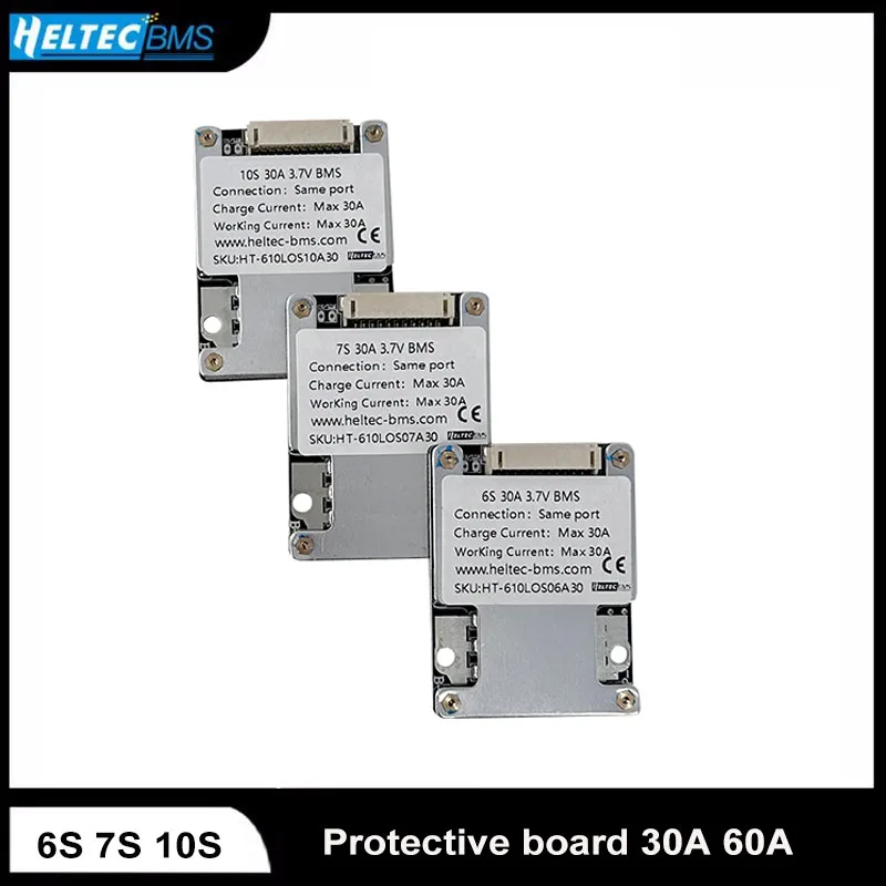 Heltec bms 6S 7S 10S 30A 60A Li-ion Lithium Batterij Oplader Bescherming Boord Batterij BMS