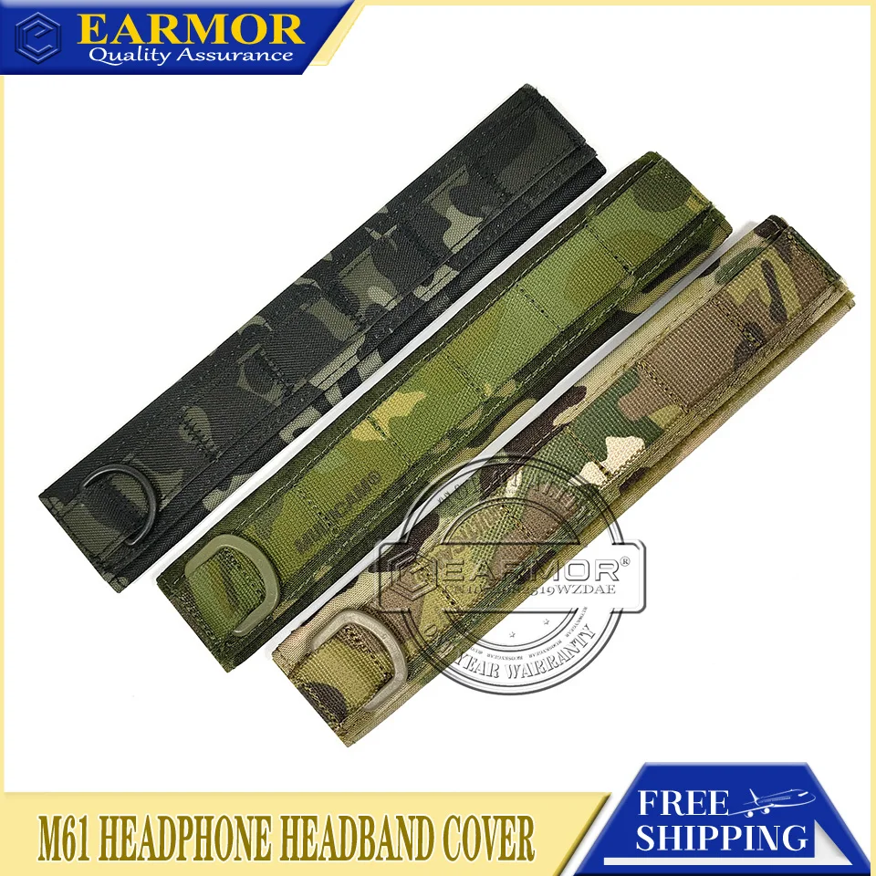 ORIGINAL EARMOR Headphone Headband Cover M61 Outdoor Multicam Military Headset cap Cover for M32 / M31 / M32-mark3 / M31-Mark3