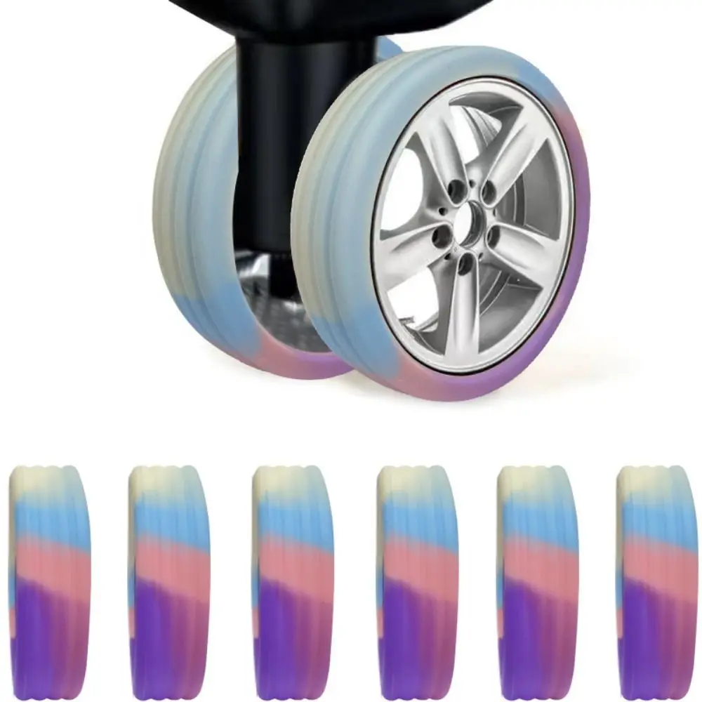 4/8PCS/Set Silicone Travel Luggage Caster Shoes Reduce Wheel Wear Wheels Protector Reduce Noise Wheels Guard Cover Accessories