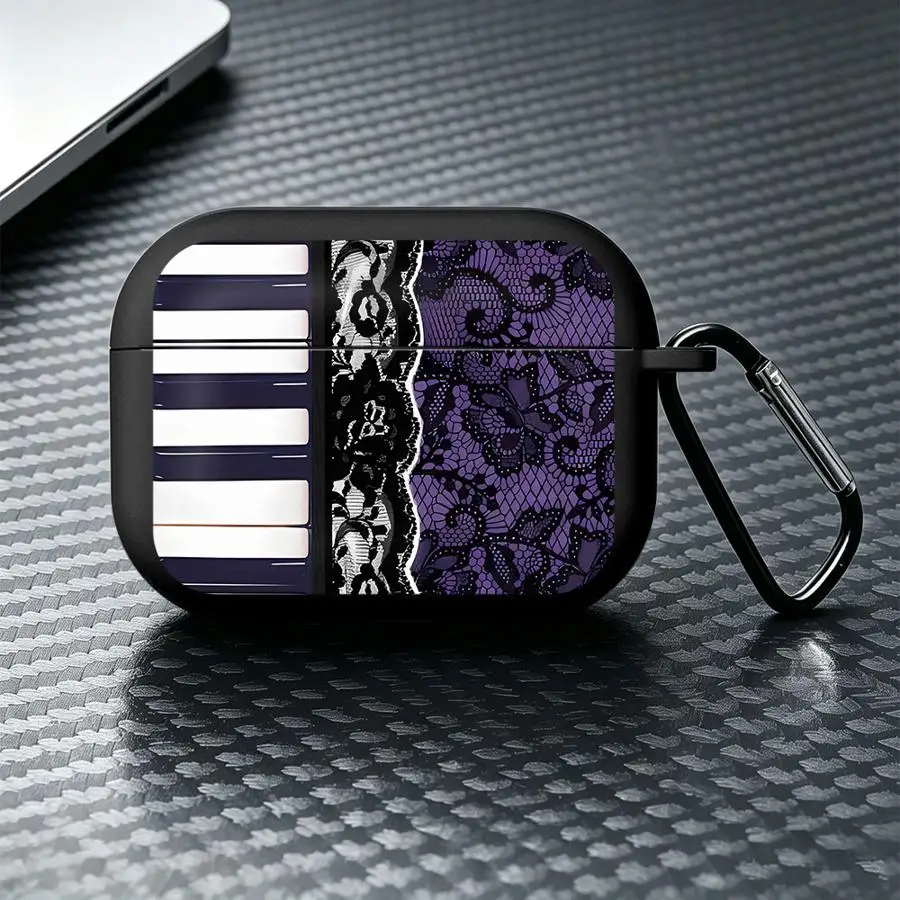 Piano Lace Purple Case For Airpods 4 Pro2 3 1 Pro3 Pro 2 Earphone Cases Cover - view 3