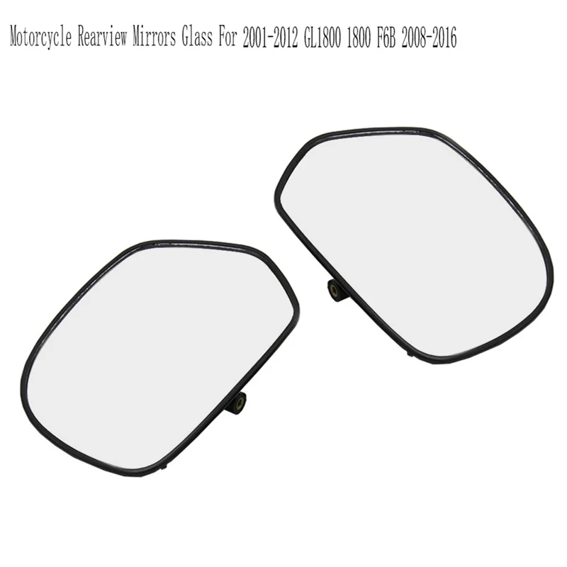 

A73X-Motorcycle Rearview Mirrors Glass Side Wing Mirrors Lens For Honda 2001-2012 GL1800 Goldwing 1800 F6B 2008-2016