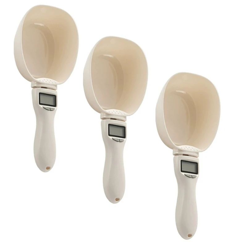 مقياس مغرفة قياس الطعام AA51-مقياس الطعام مع آلة حاسبة غذائية، مقياس وزن ملعقة 800 جرام/1 جرام عالي مع شاشة Lcd 3 قطع #1