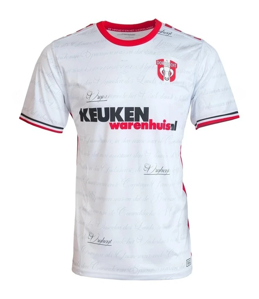 26-27 Dordrecht 3D Printed Football Jersey Men's Summer Quick Drying Breathable Short Sleeved T-shirt Family Matching