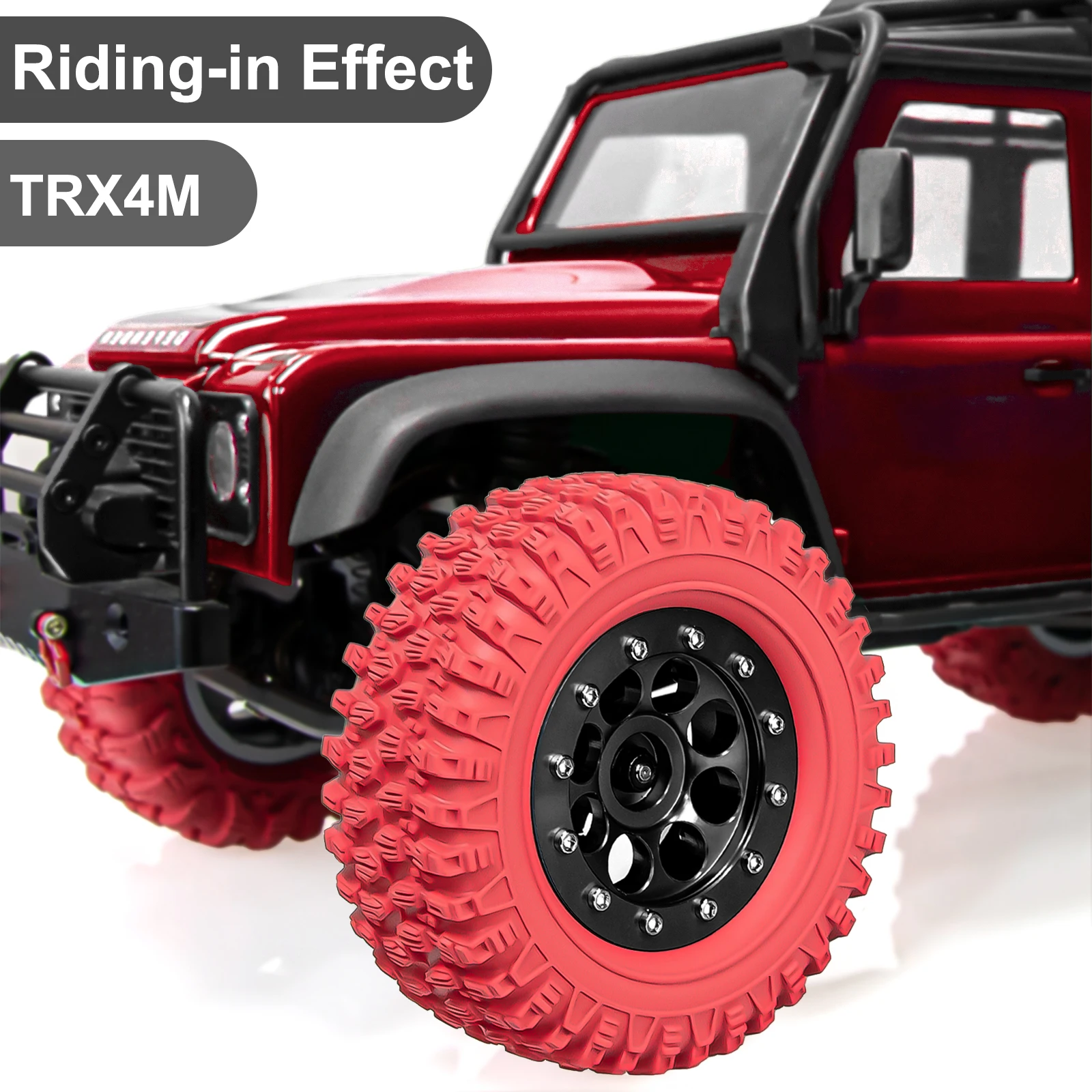 OKHL 1.45인치 휠 림과 1.3인치 타이어 RC 크롤러 1/18 1/24 RC 크롤러 카용 TRX4M SCX24 AX24 FCX24 업그레이드 키트