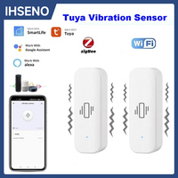 Tuya WiFi/Zigbee Smart Vibration Sensor Home Security Protection Smart Life App Real-time Remote Shock Alarm History Record