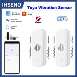 Capteur de vibration intelligent Tuya WiFi et Zigbee, sécurité à domicile, protection, application Smart Life, alarme de choc à distance en temps réel, enregistrement historique