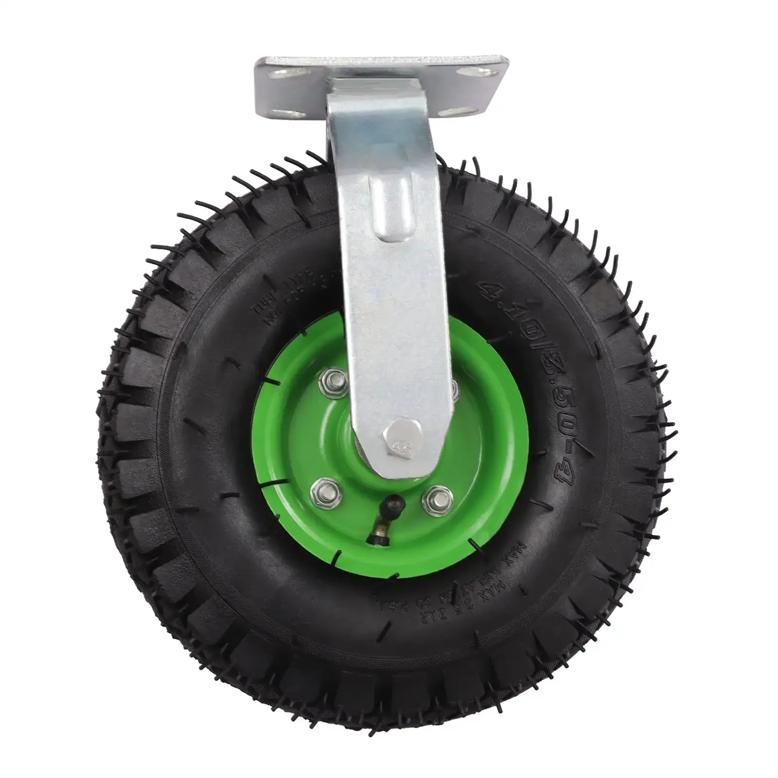 4PCS 8 inches/10 inches Pneumatic Caster Wheels Set (2 Swivel+2 Rigid Wheels) Rubber Metal Replacement Wheels 275lbs Load