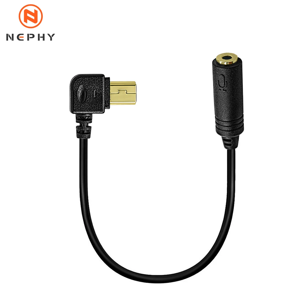 5 Pin Mini USB To 3.5mm Female Cable For GoPro Hero 3 3+ 4 Action Camera Microphone Connector Mic Audio Input Converter Adapter